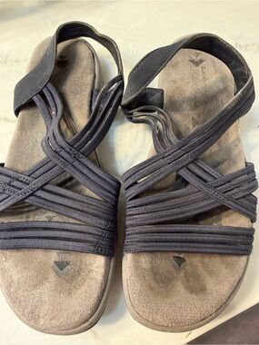Skechers Women's Crisscross Elastic Strap Sandals in Navy